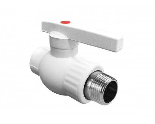 Шаровой кран ПП 20 мм с наружной резьбой 1/2" Шаровой кран ПП 20 мм с наружной резьбой 1/2"