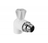 Шаровой кран ПП 20 мм для углового подключения батареи Шаровой кран ПП 20 мм для углового подключения батареи