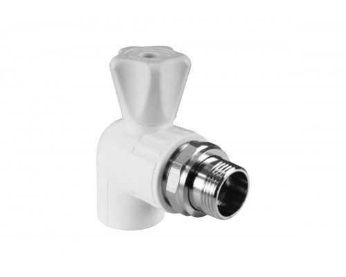 Шаровой кран ПП 20 мм для углового подключения батареи Шаровой кран ПП 20 мм для углового подключения батареи