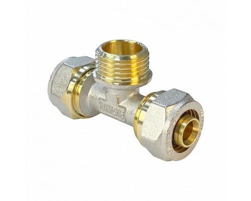 Тройник обжимной переходной 16×½″×16 с НР