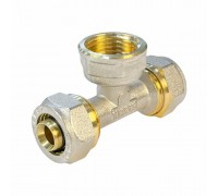 Тройник обжимной переходной 16×½″×16 с ВР