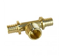 Тройник надвижной с переходом на наружной резьбу 16×½″×16 мм