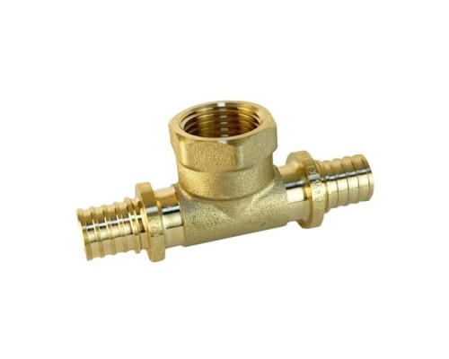 Тройник надвижной с переходом на внутреннюю резьбу 16×½″×16 мм