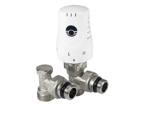 Комплект терморегулирующего оборудования для радиатора угловой