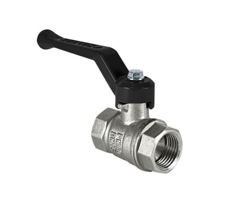 Кран шаровой никелированный DELTA PRO с ручкой-рычагом 1/2″ внутр./внутр.